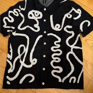 Black and White Abstract Pattern Shirt